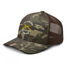 Load image into Gallery viewer, Camouflage trucker hat - Army - The Best Job I ever had - Infantry Br - US Army X 300