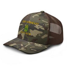 Load image into Gallery viewer, Camouflage trucker hat - Army - First Sergeant - Retired - Line