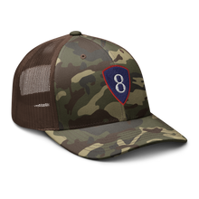 Load image into Gallery viewer, Camouflage trucker hat - SSI - 8th Personnel Command wo Txt X 300