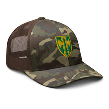 Load image into Gallery viewer, Camouflage trucker hat - Army - 18th MP Bde wo Txt