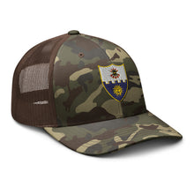 Load image into Gallery viewer, Camouflage trucker hat - 1st Battalion, 22nd Infantry (Infantry without TEXT