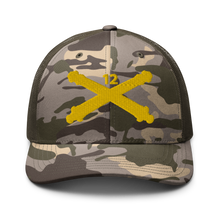 Load image into Gallery viewer, Camouflage trucker hat - Army - 12th Field Artillery Regt - Artillery Br wo Txt