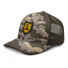 Load image into Gallery viewer, Camouflage trucker hat - Army - 740th Tank Battalion DUI wo Text