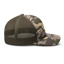 Load image into Gallery viewer, Camouflage trucker hat - Army - 124th Signal Bn - Voice Iron Horse - Vietnam Vet