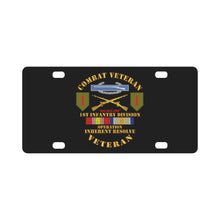 Load image into Gallery viewer, Army - 1st Infantry Div - Opn Inherent Resolve (OIR) w SVC Classic License Plate