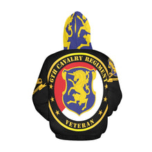 Load image into Gallery viewer, Men's All Over Print Hoodie (USA Size) (Model H13) - Army - 6th Cavalry Regiment w Br - Ribbon