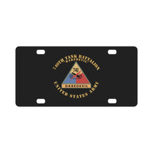 Load image into Gallery viewer, 740th Tank Battalion SSI - Daredevil - US Army X 300 Classic License Plate