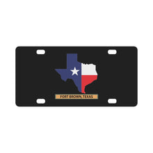 Load image into Gallery viewer, Texas Map Overprint with Texas State Flag - Fort Brown, Texas X 300 Classic License Plate