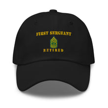 Load image into Gallery viewer, Dad hat - Army - First Sergeant - Retired - Line