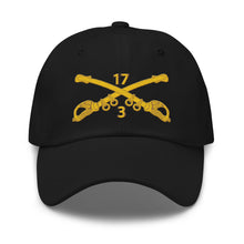 Load image into Gallery viewer, Dad hat - Army - 3rd Squadron 17th Cavalry Regiment Branch wo Txt