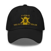 Load image into Gallery viewer, Dad hat - Army - PSYOPS w Branch Insignia - 8th Battalion Numeral - w Vietnam Vet X 300 - Hat
