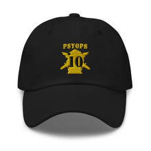 Load image into Gallery viewer, Dad hat - Army - PSYOPS w Branch Insignia - 10th Battalion Numeral - Line X 300 - Hat