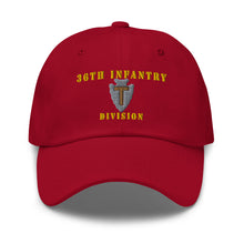 Load image into Gallery viewer, Dad hat - Army - 36th Infantry Division X 300 - Hat