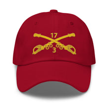 Load image into Gallery viewer, Dad hat - Army - 3rd Squadron 17th Cavalry Regiment Branch wo Txt