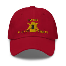 Load image into Gallery viewer, Dad hat - Army - PSYOPS w Branch Insignia - 8th Battalion Numeral - w Vietnam Vet X 300 - Hat