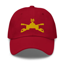 Load image into Gallery viewer, Dad hat - Army - 34th Armor Regiment - Armor Branch wo Txt