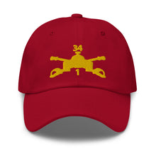 Load image into Gallery viewer, Dad hat - Army - 1st Bn 34th Armor - Armor Branch wo Txt