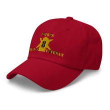Load image into Gallery viewer, Dad hat - Army - PSYOPS w Branch Insignia - 8th Battalion Numeral - w Vietnam Vet X 300 - Hat