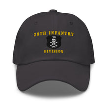 Load image into Gallery viewer, Dad hat - Army - 20th Infantry Division X 300 - Hat
