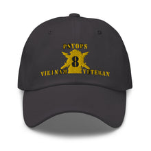 Load image into Gallery viewer, Dad hat - Army - PSYOPS w Branch Insignia - 8th Battalion Numeral - w Vietnam Vet X 300 - Hat