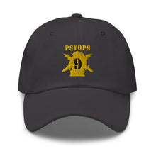 Load image into Gallery viewer, Dad hat - Army - PSYOPS w Branch Insignia - 9th Battalion Numeral - Line X 300 - Hat