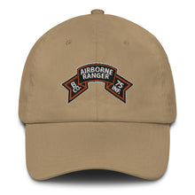 Load image into Gallery viewer, Dad hat - SSI - B Co 75th Infantry (Ranger) Scroll X 300