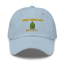 Load image into Gallery viewer, Dad hat - Army - First Sergeant - Retired - Line