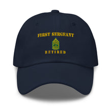 Load image into Gallery viewer, Dad hat - Army - First Sergeant - Retired - Line