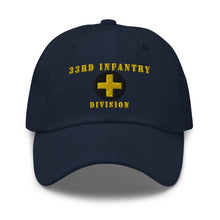 Load image into Gallery viewer, Dad hat - Army - 33rd Infantry Division X 300 - Hat