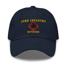 Load image into Gallery viewer, Dad hat - Army - 43rd Infantry Division X 300 - Hat
