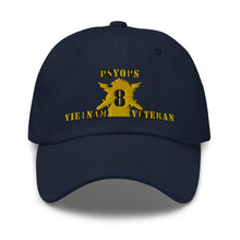 Load image into Gallery viewer, Dad hat - Army - PSYOPS w Branch Insignia - 8th Battalion Numeral - w Vietnam Vet X 300 - Hat