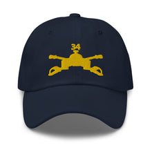 Load image into Gallery viewer, Dad hat - Army - 34th Armor Regiment - Armor Branch wo Txt
