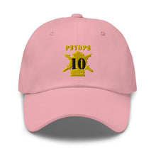 Load image into Gallery viewer, Dad hat - Army - PSYOPS w Branch Insignia - 10th Battalion Numeral - Line X 300 - Hat
