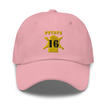 Load image into Gallery viewer, Dad hat - Army - PSYOPS w Branch Insignia - 16th Battalion Numeral - Line X 300 - Hat