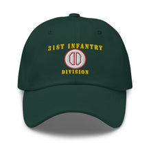 Load image into Gallery viewer, Dad hat - Army - 31st Infantry Division X 300 - Hat