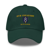 Load image into Gallery viewer, Dad hat - Army - 8th Infantry Division - Hat