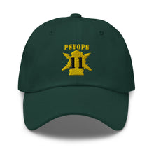 Load image into Gallery viewer, Dad hat - Army - PSYOPS w Branch Insignia - 11th Battalion Numeral - Line X 300 - Hat