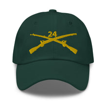 Load image into Gallery viewer, Dad hat - Army - 24th Infantry Regiment Branch wo Txt