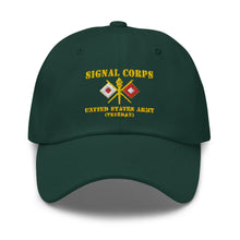 Load image into Gallery viewer, Dad hat - Army - Signal Corps - Branch - US Army Veteran X 300DPI