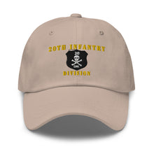 Load image into Gallery viewer, Dad hat - Army - 20th Infantry Division X 300 - Hat