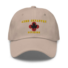 Load image into Gallery viewer, Dad hat - Army - 43rd Infantry Division X 300 - Hat