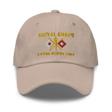 Load image into Gallery viewer, Dad hat - Army - Signal Corps - Branch - US Army X 300DPI
