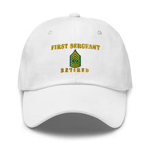Load image into Gallery viewer, Dad hat - Army - First Sergeant - Retired - Line