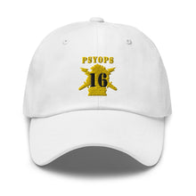 Load image into Gallery viewer, Dad hat - Army - PSYOPS w Branch Insignia - 16th Battalion Numeral - Line X 300 - Hat