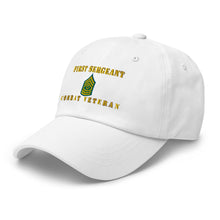 Load image into Gallery viewer, Dad hat - Army - First Sergeant - Combat Veteran - Line