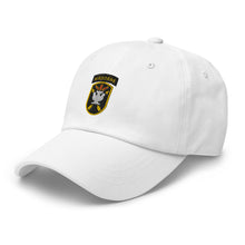 Load image into Gallery viewer, Dad hat - SOF - JFK Special Warfare Center - School SSI wo Txt w white