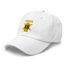 Load image into Gallery viewer, Dad hat - Army - PSYOPS w Branch Insignia - 16th Battalion Numeral - Line X 300 - Hat