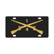 Load image into Gallery viewer, Army - 4th Battalion, 1st Infantry Regiment Branch - wo Txt X 300 Classic License Plate