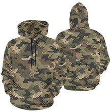 Load image into Gallery viewer, AOP Hoodie - Modern Olive Tech Camo Men's All Over Print Hoodie (USA Size)
