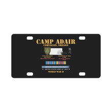 Load image into Gallery viewer, Camp Adair - Corvallis, Oregon - 91st ID, POW Camp w SVC AMCAM - WWII X 300 Classic License Plate